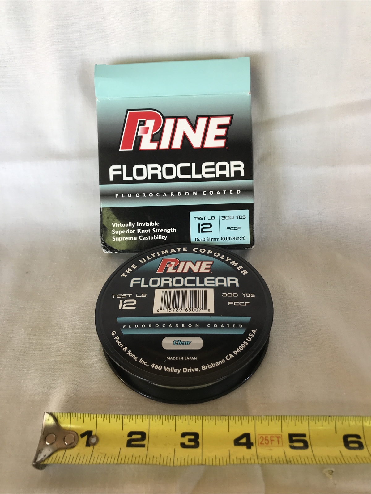 P-Line Clear FloroClear 12 lb FCCF filler carton and matching 300 yd spool