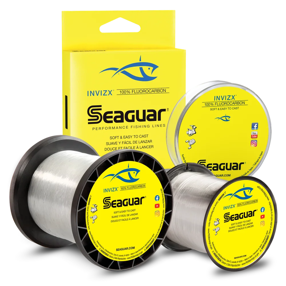 Seaguar InvizX fluorocarbon fishing line retail package